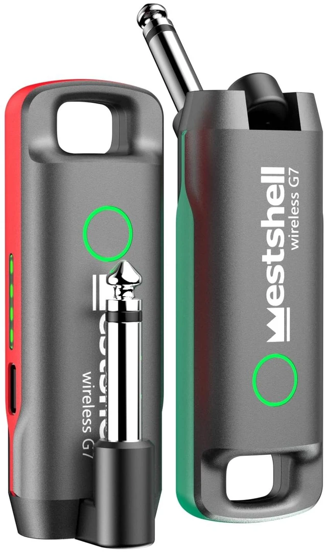 Main image of Wireless Guitar Transmitter Receiver, 1 Key to Switch Wireless Guitar System, Supports 10-channel Transmission and Perfectly Compatible with Guitar Accessories with 6.35 mm Audio Interface