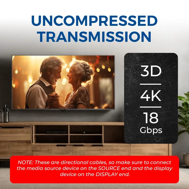 Alt view image 6 of 7 - 4K Fiber Optic HDMI 2.0b Cable 100ft - 18Gbps, HDR, ARC, HDCP 2.2 | Fiber Optic HDMI Cable for home cinema and professional AV, active optical design with reliable long-distance signal