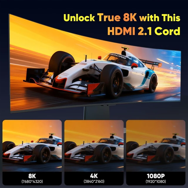 Alt view image 6 of 7 - URELEGAN Certified HDMI Cable 6FT 3-Pack,8K HDMI 2.1 Cord for Home Theater | Mlutipack Home Cinema Cables eARC,48Gbps & 8K@60Hz, Shielded HDMI Cable for Soundbar, Roku/Apple TV PS5, Xbox and Projector