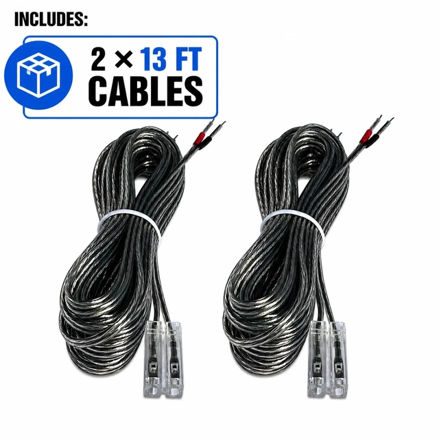 Alt view image 7 of 7 - TRUVARO Speaker Cable for Sony Home Theater Systems 2-Pin Compatible with DAV-S, DAV-C, DAV-DX, DAV-FX, HCD-S, HCD-C, HCD-DX HCD-FX Series (2 x 13ft)