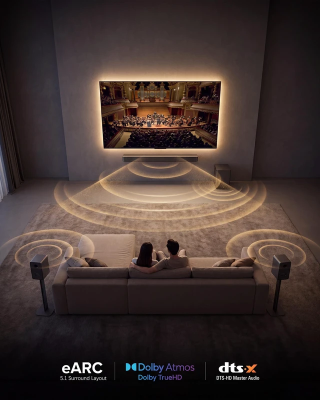 Alt view image 2 of 7 - MOSIMLI True ARC/eARC HDMI 2.1 Cable for Soundbar, 20FT 2-Pack | 5.1/7.1 Audio, Lossless Dolby Atmos/DTS:X, No Dropouts. 48Gbps, 8K/4K. 90° Adapter & Ties Included. Ideal for Home Theater