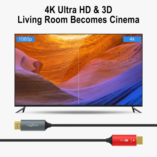 Alt view image 6 of 7 - Twozoh HDMI Fiber Optic Cable 250FT, Long 4K Fiber HDMI Cord Supports 4K@60Hz/18Gbps