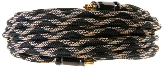 Main image of Cables Direct Online 25FT Premium Toslink Optical Audio Cable High Fidelity Digital Fiber Optic Cord for Home Theater, Sound Bar, Gaming Consoles Durable Nylon Braided Design Gold-Plated Connectors