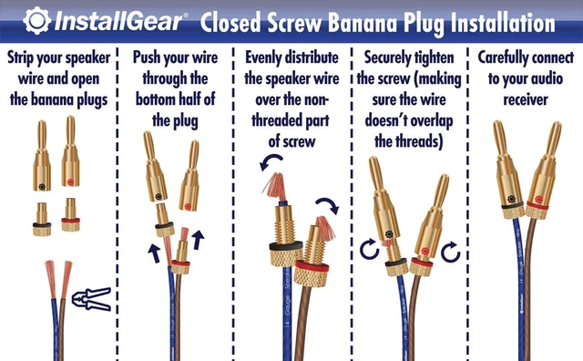 Alt view image 5 of 5 - InstallGear 14 Gauge Speaker Wire with Banana Plugs (100ft White/Black) - Car, Home, Theater Speakers