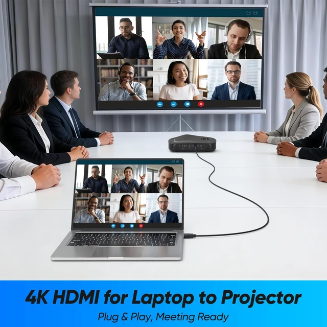 Alt view image 3 of 7 - URELEGAN HDMI Cable 10 FT 4-Pack,4K HDMI 2.0 Cord Pack of 4 | 10FT HDMI to HDMI Shielded Cord with HDR, Ethernet/ARC,HDCP 2.2 for Projector,Monitor, Soundbar, Roku/LG TV, PS4/PS5