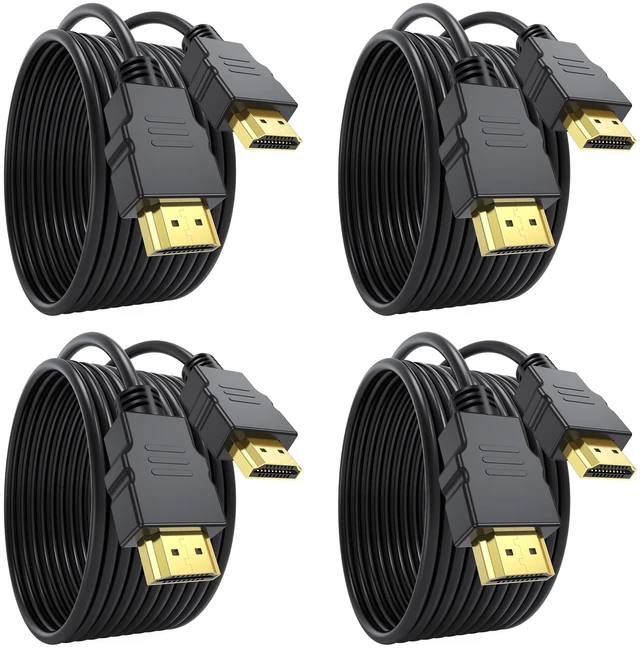 Main image of URELEGAN HDMI Cable 10 FT 4-Pack,4K HDMI 2.0 Cord Pack of 4 | 10FT HDMI to HDMI Shielded Cord with HDR, Ethernet/ARC,HDCP 2.2 for Projector,Monitor, Soundbar, Roku/LG TV, PS4/PS5