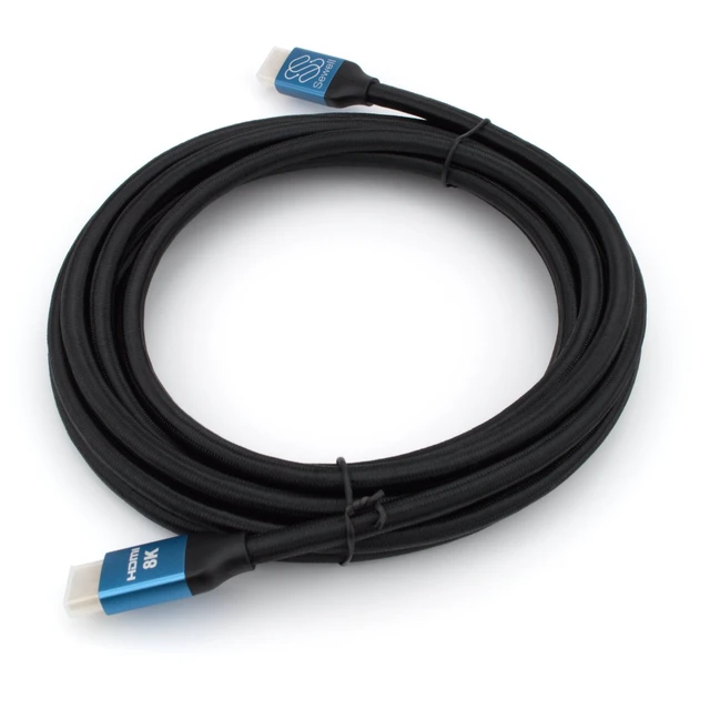 Alt view image 2 of 4 - Sewell HDMI 2.1 Ultra High Speed Cable, 8K 60Hz, 4K 165Hz/120Hz, 48Gbps | Dynamic HDR, eARC, Braided Cord with Anodized Aluminum Heads, Compatible with PS5, Xbox Series X, PC, TV, Projector, 4K 144Hz