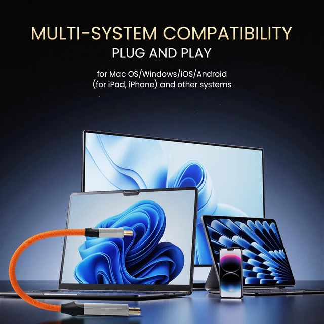 Alt view image 6 of 7 - ZBLZGP USB C to HDMI Male Cable, 4K 60Hz Ultra HD Video Cord, High Speed Data Transfer, 6FT Compatible with Canon EOS R5, Sony A7S III, Atomos Ninja V Monitor