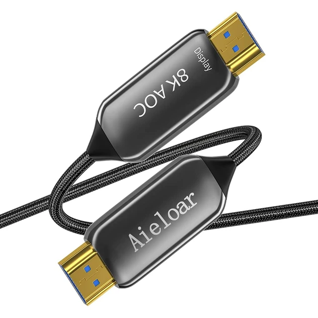 Alt view image 3 of 7 - Aieloar Fiber Optic HDMI 2.1 Cable 100ft, 8K HDMI Cable 60Hz Support with Ultra High Speed 48Gbps,4K@120Hz,Dynamic HDR10,eARC,HDCP2.2