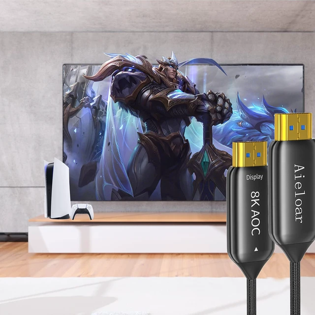Alt view image 6 of 7 - Aieloar Fiber Optic HDMI 2.1 Cable 100ft, 8K HDMI Cable 60Hz Support with Ultra High Speed 48Gbps,4K@120Hz,Dynamic HDR10,eARC,HDCP2.2