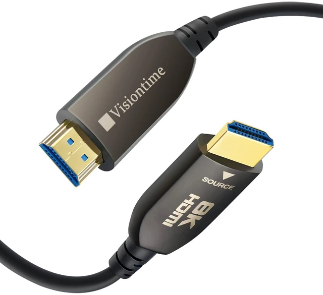Main image of Visiontime 8K Fiber Optic HDMI Cable 75 FT, 48Gbps Ultra High Speed, 8K60Hz 4K120Hz 2K144Hz Dynamic HDR/eARC, HDCP 2.2&2.3/3D Compatible for PS5, X Box Series X, Desktop GPUs 30&40 Series (75 feet)