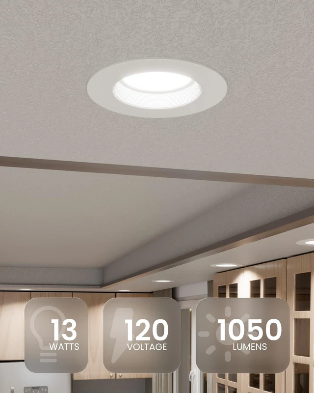 Led Light Recess 12 Pack 6 Inch Retrofit LED Recessed Lights, 5CCT, 13W=75W, Dimmable ...