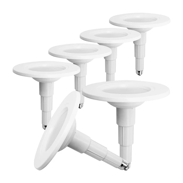 Main image of Jolux 5/6 Inch LED Can Lights Adjustable Retrofit Recessed Lighting, 6 Pack | 5000K Daylight, Dimmable 800LM Downlight, 12W=60W, ETL, E26 Base for Recessed Light Replacement, Flat Trim.