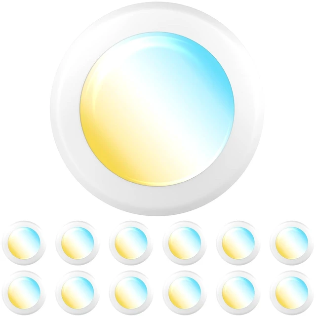 Main image of Sunco 12 Pack 6 Inch Flush Mount LED Disk Lights, 5CCT, 15W=75W, Dimmable | 1350LM, Selectable CCT 3000K/4000K/5000K/6000K/6500K, Low Profile Ceiling Can Lighting, 15W (75W Equivalent), Damp Rated ETL