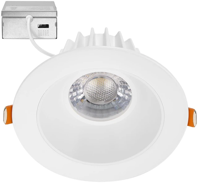 Main image of Maxxima 4" Anti-Glare LED Downlight Canless, 1200 Lumens, 5 CCT, White | Color Temperature Selectable 2700K/3000K/3500K/4000K/5000K, Dimmable Recessed Fixture, IC Rated, 90 CRI, J-Box Included