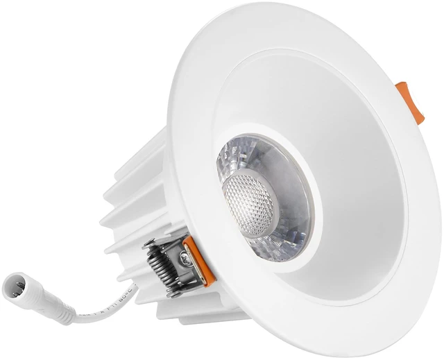 Alt view image 2 of 7 - Maxxima 4" Anti-Glare LED Downlight Canless, 1200 Lumens, 5 CCT, White | Color Temperature Selectable 2700K/3000K/3500K/4000K/5000K, Dimmable Recessed Fixture, IC Rated, 90 CRI, J-Box Included