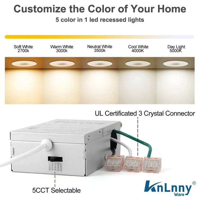 Alt view image 6 of 7 - KnLnny Ware Bronze 4 Inch Square Gimbal Recessed LED Spot Lights,6 Pack | 9W, IC Rated Air Tight, Swivel Adjustable Eyeball Downlight with J Box, 180° Rotation Canless LED Ceiling Light