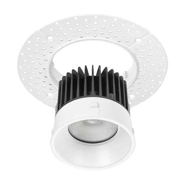 Alt view image 3 of 7 - Maxxima 4" White Trimless Anti-Glare LED Downlight, 1000 Lumens, 5 CCT | Color Temperature Selectable 2700K/3000K/3500K/4000K/5000K, Dimmable, 90 CRI, J-Box Included, Ultra-Thin Canless IC Rated