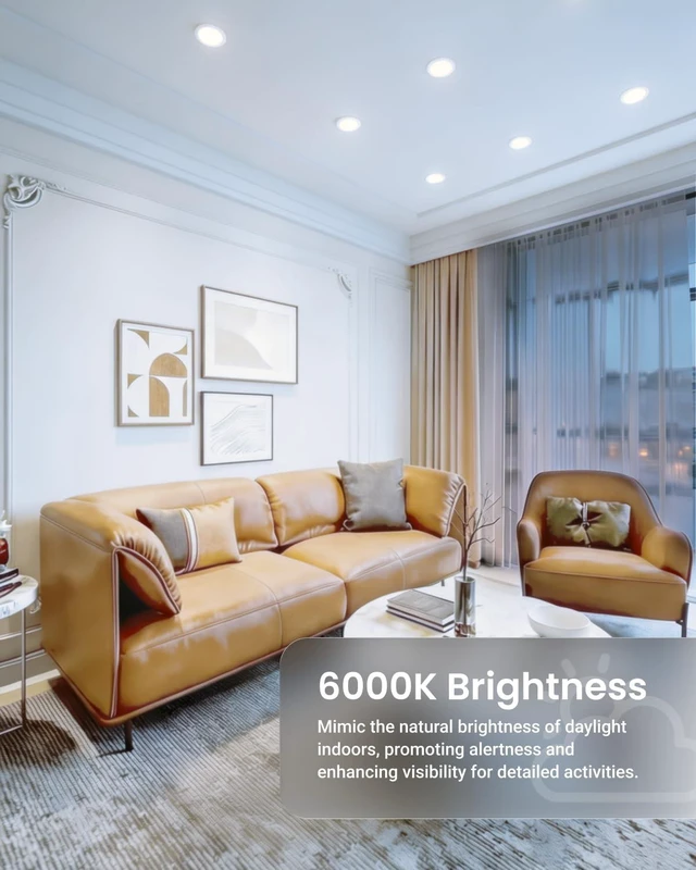 Alt view image 4 of 7 - Sunco 24 Pack 6 Inch Flush Mount LED Ceiling Disk Lights, 15W=75W Dimmable | 1050LM, 6000K Daylight, Flush Mount Disk Recessed Ceiling Can Lighting, Low Profile Ceiling, Closets, 15W (75W Equivalent)