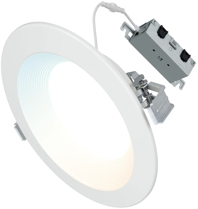 Main image of HALO RL Canless LED Recessed Lighting 6 in 5CCT 1050/1330lm | Regressed for low glare, IC rated, airtight, wet rated for soffit /shower light, 2700K-5000K, dim + dim to warm Flip-N-Klip