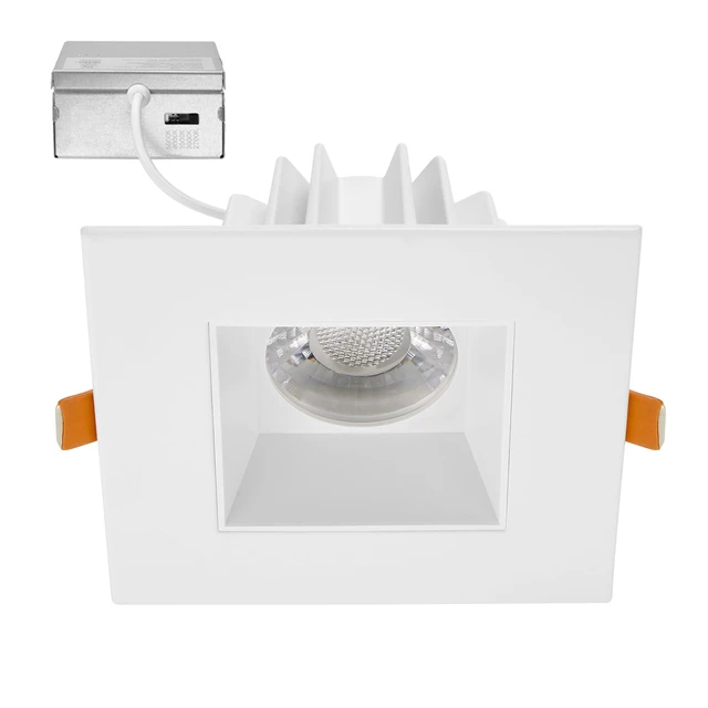 Main image of Maxxima 4" Anti-Glare LED Square Downlight, 1200 Lumens, 5 CCT, White | Color Temperature Selectable 2700K/3000K/3500K/4000K/5000K, Dimmable Recessed Fixture, IC Rated, 90 CRI, J-Box Included