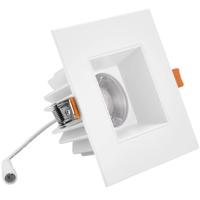 Alt view image 2 of 7 - Maxxima 4" Anti-Glare LED Square Downlight, 1200 Lumens, 5 CCT, White | Color Temperature Selectable 2700K/3000K/3500K/4000K/5000K, Dimmable Recessed Fixture, IC Rated, 90 CRI, J-Box Included