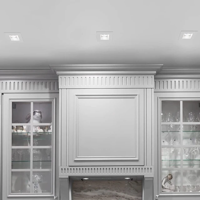 Alt view image 4 of 7 - Maxxima 4" Anti-Glare LED Square Downlight, 1200 Lumens, 5 CCT, White | Color Temperature Selectable 2700K/3000K/3500K/4000K/5000K, Dimmable Recessed Fixture, IC Rated, 90 CRI, J-Box Included