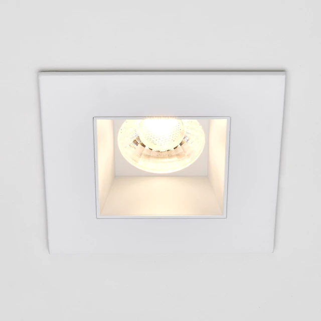 Alt view image 6 of 7 - Maxxima 4" Anti-Glare LED Square Downlight, 1200 Lumens, 5 CCT, White | Color Temperature Selectable 2700K/3000K/3500K/4000K/5000K, Dimmable Recessed Fixture, IC Rated, 90 CRI, J-Box Included