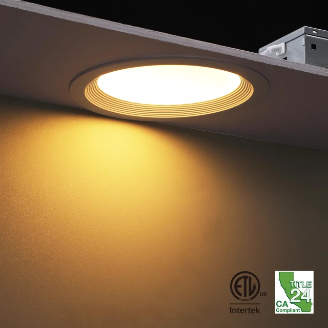 Alt view image 4 of 7 - TORCHSTAR 8-Pack 5CCT 6 Inch Slim LED Recessed Lights, Anti-Glare, Aluminum | 12W 1000LM, CRI90 Dimmable Ceiling Downlight with J Box, Air Tight, IC Rated, 2700K3000K3500K4000K5000K, ETL, Energy Star