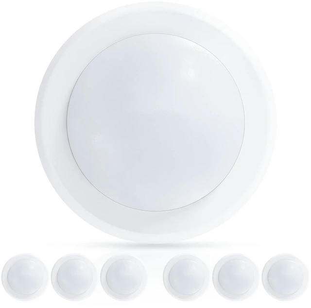 Main image of TOPELER Dimmable LED Surface Mount Downlight, 15W 1000Lm Low Profile Ceiling Light Fixture, 5000K Daylight, Installs with Junction Box or Recessed Can, ETL-Listed, 6 Pack