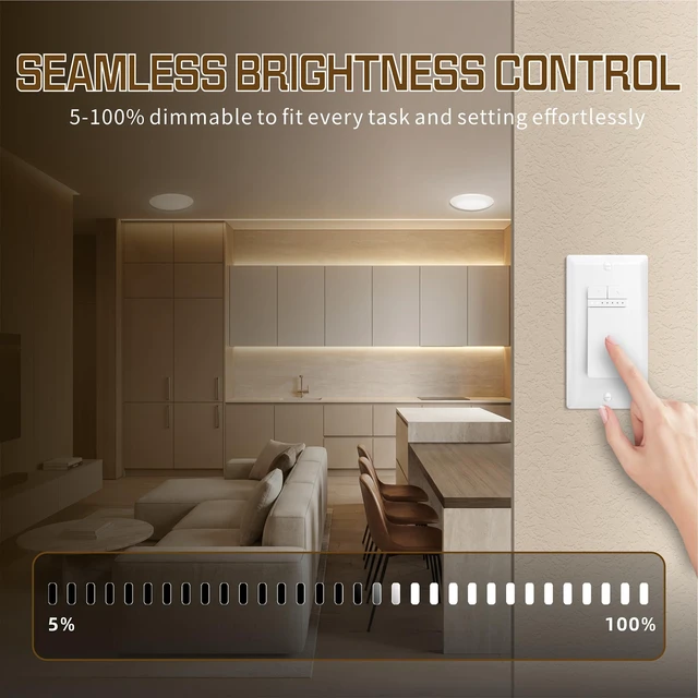 Alt view image 4 of 7 - TOPELER Dimmable LED Surface Mount Downlight, 15W 1000Lm Low Profile Ceiling Light Fixture, 5000K Daylight, Installs with Junction Box or Recessed Can, ETL-Listed, 6 Pack