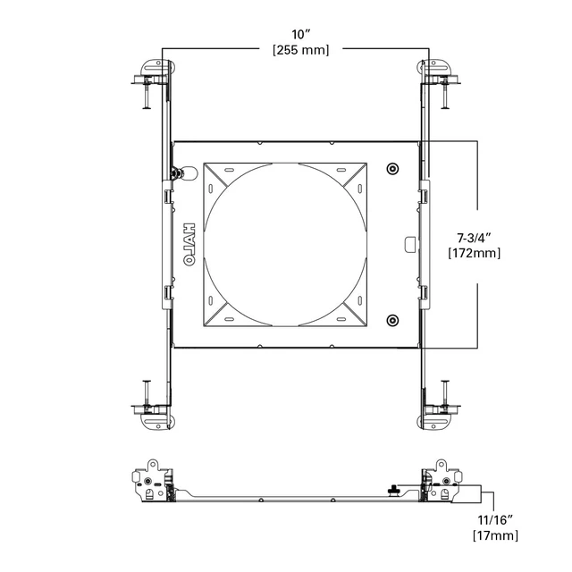 Alt view image 3 of 6 - HALO HL6RSMF Mounting Frame, Silver, 6PK