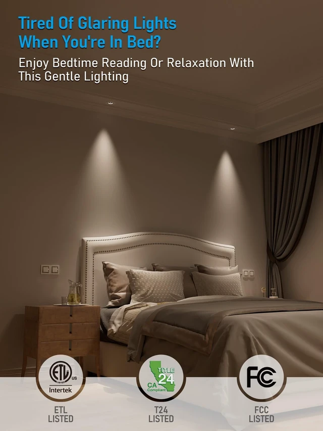 Alt view image 5 of 7 - TORCHSTAR 2-Pack 3 Inch 5CCT LED Pinhole Recessed Lights with J-Box | 30° Ultra-Narrow Recessed Ceiling Spotlight for Layered Lighting, IC Rated, Dimmable, Anti-Glare, CRI 90, 2700-5000K, ETL FCC