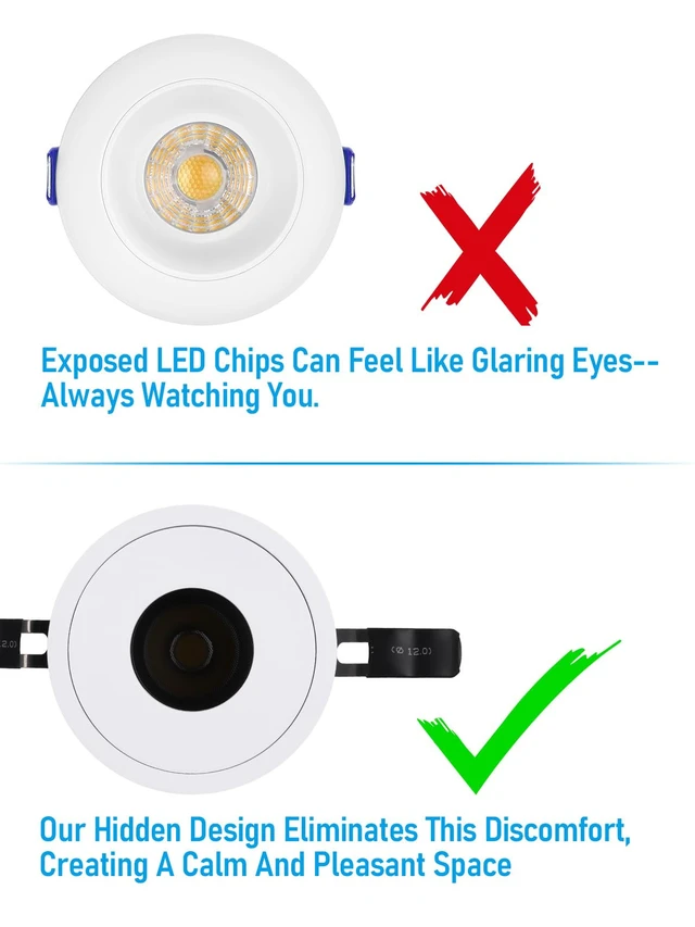Alt view image 6 of 7 - TORCHSTAR 2-Pack 3 Inch 5CCT LED Pinhole Recessed Lights with J-Box | 30° Ultra-Narrow Recessed Ceiling Spotlight for Layered Lighting, IC Rated, Dimmable, Anti-Glare, CRI 90, 2700-5000K, ETL FCC