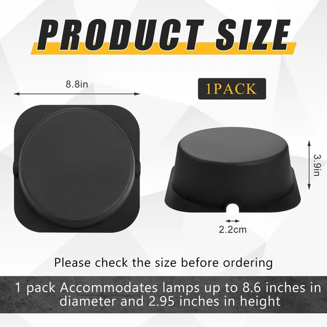 Alt view image 2 of 6 - Tuanse 5 Pcs Recessed Light Covers, 8.6 x 8.6 x 4 Inch, Black | Fire Resistant Can Light Covers for 4, 5 and 6 Inch Recessed Lights, Attic Use, Reduce Heat Loss and Air Leakage