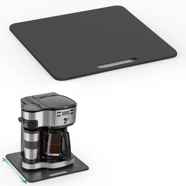 Main image of ANBOXIT Metal Appliance Slider, Sliding Tray for Coffee Maker | 360° Effortless Movement,Small Appliance Rolling Tray for Counter, Coffee Pot Slider, Wide - Medium (13"D x 14"W)