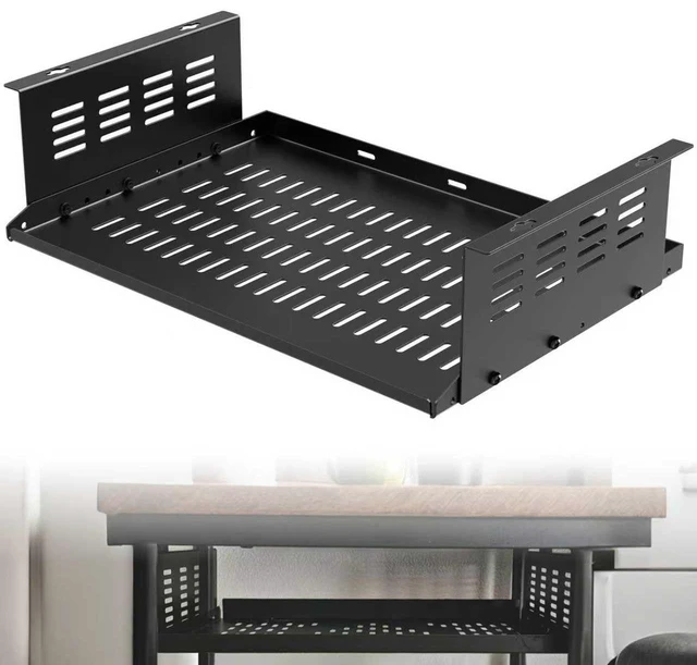 Main image of Fixirons PC Holder Under Desk,Under Desk Computer Mount for Small Form Factor SFF Computers and PCs,Compatible with PlayStation 4, PS4 Slim, PS4 Pro,Gaming UnderDesk L17.3 x H 4" x D 12"
