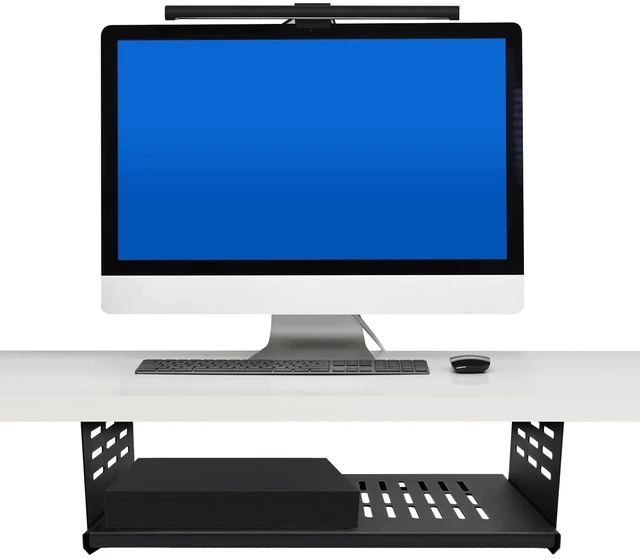 Alt view image 4 of 7 - Patioer Under Desk Computer Mount or Small Form Factor Computers SFF and PCs, Fit for Laptop PlayStation 4 PS4 Slim PS4 Pro Gaming (16.9" W x 4.2" H x 12" D)