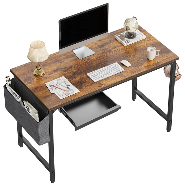 Alt view image 2 of 7 - Beiyier Under Desk Sliding Drawer for Office Desk or Table, Pull-out Storage Organizer for Sit-Stand Workstation with High Crosspiece under Desktop (Black)
