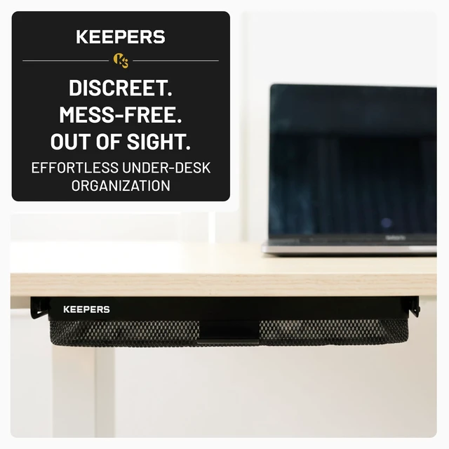 Alt view image 4 of 7 - KEEPERS - Under Desk Drawer Slide Out Metal Under Desk Storage Drawer for Office, Home, RV, Kitchen Slim Under Table Drawer Attachment with Easy DIY Mount - Under Desk Organizer - 13x10x2.5In