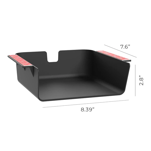 Alt view image 3 of 7 - HumanCentric Under Desk Storage Shelf, Drawer Organizer | Office, Workstations, Tables, Sit Stand Desks, Gaming Setups, Mountable Storage Tray, Cable Management, Screw, Stick VHB Tape