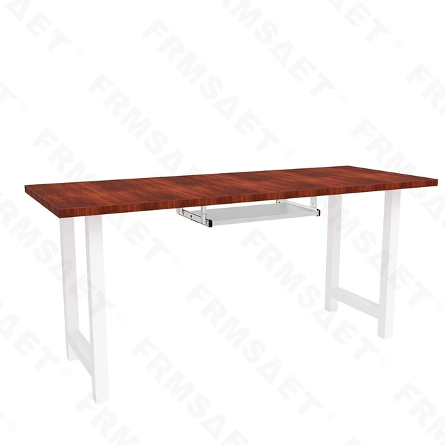 Alt view image 7 of 7 - FRMSAET Under Desk 20/24/30 inch Keyboard Drawer Platform (20 in, White) | Heavy Duty Wood Platform Holder Under Desk Furniture Accessories Slide Drawer Suits Hardware with Adjustable Height Slides