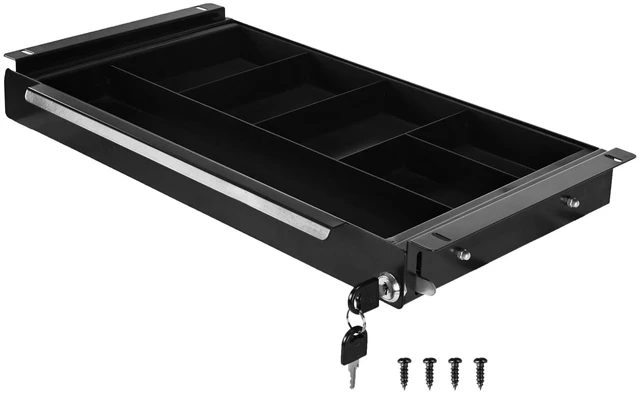 Main image of Frassie 18.8 inch Under Desk Pull-Out Drawer with Lock | Sliding Metal Pencil Drawer for Home Office Standing Desk, Top Mounting