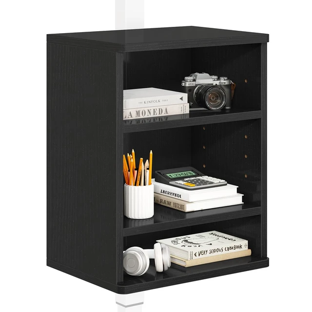 Alt view image 2 of 7 - IBUYKE Under Desk Storage Cabinet Clamp on Desk Legs Shelf UTMZ012B | Adjustable Shelf, for Standing Desks Shelf, for Office,Elevating Your Workspace
