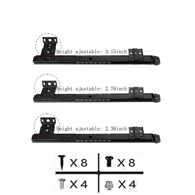 Alt view image 4 of 7 - Sliding Under Desk Keyboard Tray Slide Out Keyboard Holder Drawer Heavy-Duty Office Desk Extender Platform Pull Out Desktop Sliding Computer Tray for Keyboard Drawer Under Desk Shelf-Metal