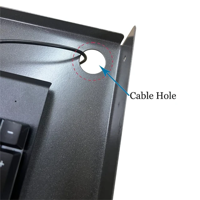 Alt view image 6 of 7 - Sliding Under Desk Keyboard Tray Slide Out Keyboard Holder Drawer Heavy-Duty Office Desk Extender Platform Pull Out Desktop Sliding Computer Tray for Keyboard Drawer Under Desk Shelf-Metal