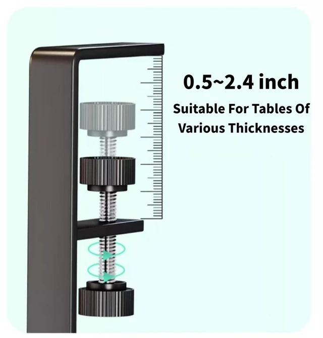 Alt view image 5 of 6 - INLDY Under Desk Drawer, Desk Side Storage, Hanging Desks Organizer, Clamp On Mesh Metal Desks Organizer for Office and Home (Black)