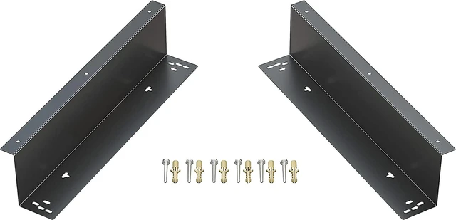 Main image of Cash Drawer Under Counter Mount Brackets 2.6 x 16.3 x 4.1 inches - Black | Compatible with 16 to 17 Inch Under Counter Cash Drawer, Easy Installation with Heavy Duty Steel Register Support Frame