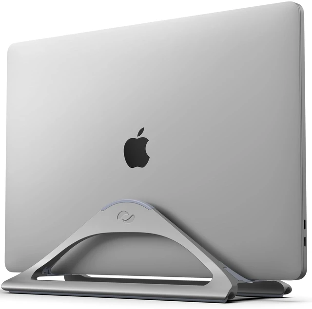 Main image of HumanCentric Vertical Laptop Stand for Desks Space Grey, MacBook Adjustable | Upright Adjustable Holder to Dock Apple MacBook Stand, and Other Laptops to Organize Work & Home Office, Automatic Grip