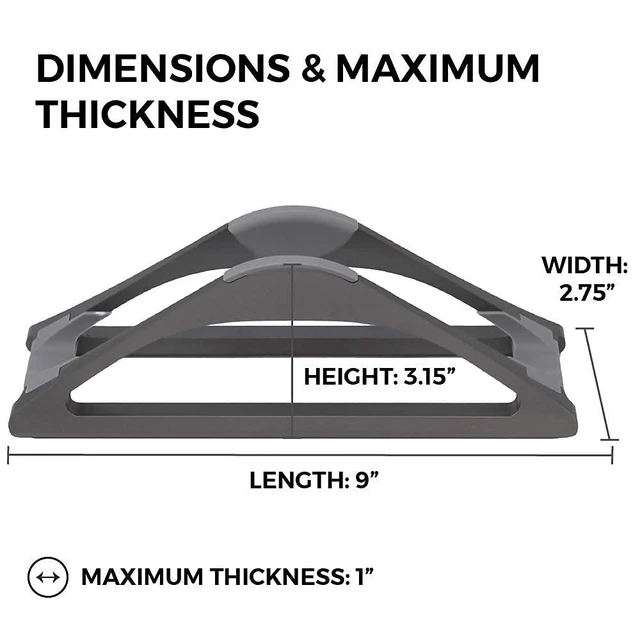 Alt view image 6 of 7 - HumanCentric Vertical Laptop Stand for Desks Space Grey, MacBook Adjustable | Upright Adjustable Holder to Dock Apple MacBook Stand, and Other Laptops to Organize Work & Home Office, Automatic Grip